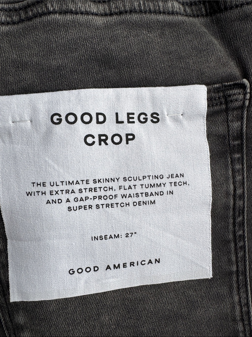 Good American Good Legs Skinny Jeans in Black Wash - Picture 4 of 4